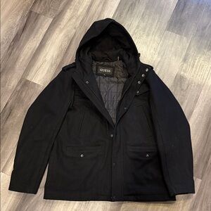 GUESS Men's Black peat coat